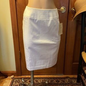 Apostrophe stretch white Pencil Skirt